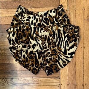💕New Mix High Waist Brown and Black Shorts Animal Print